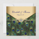Search for elegant peacock wedding invitations Green