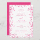 Search for pink floral border wedding invitations Elegant