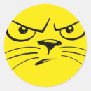 Search for angry cartoon face stickers Cat