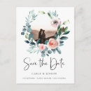 Search for magnolia flower save the dates White