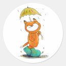 Search for cat with umbrella stickers Rain