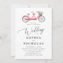 Search for bicycle wedding invitations Red