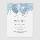 Search for winter wonderland quinceanera invitations Light blue