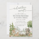 Search for woodland animals birthday invitations Adventure awaits