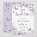Search for purple and silver sweet 16 invitations Teen girl