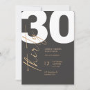 Search for dirty thirty gold birthday invitations Black and gold