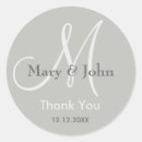 Search for silver thank you wedding stickers Grey