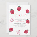 Search for berry sweet baby girl shower invitations Watercolor