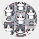 Search for grey cat stickers Tuxedo