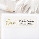 Search for champagne return address labels Calligraphy