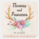 Search for rustic antler wedding stickers Floral