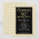Search for roaring 20s birthday invitations Black and gold