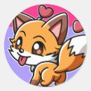 Search for kawaii fox stickers Happy