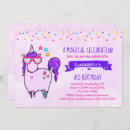 Search for mythical creature birthday invitations Cute