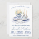 Search for victorian bridal shower invitations Blue