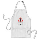 Search for warning sign aprons Red
