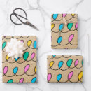 Search for christmas lights wrapping paper Kraft