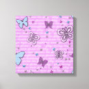 Search for purple butterfly canvas prints Floral
