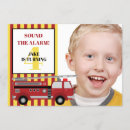 Search for firetruck birthday invitations Yellow