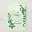 Search for eucalyptus geometric bridal shower invitations Green eucalyptus foliage