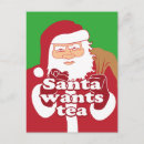 Search for tea christmas cards Santa claus