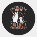 Search for i work hard stickers Kitty