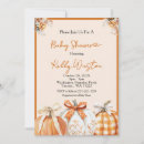 Search for harvest baby shower invitations Watercolor pumpkins