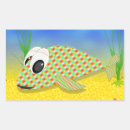 Search for fish rectangle stickers Swimming
