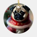 Search for pug christmas tree decorations Pets