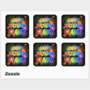 Search for colorful pattern stickers Happy birthday