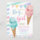 Search for whats the scoop gender reveal invitations Pink and blue