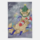 Search for christmas cat tea towels Kitten