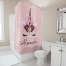Search for unicorn shower curtains Pink