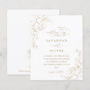 Search for gold calligraphy wedding invitations White