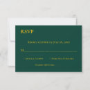 Search for emerald green and gold wedding rsvp cards Sophisticated