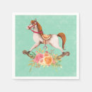 Search for vintage floral napkins Rocking horse