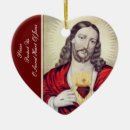 Search for sacred heart christmas tree decorations Jesus