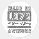 Search for 1976 birthday stickers Old
