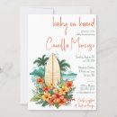 Search for surfboard baby shower invitations Palm tree