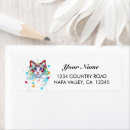 Search for cat paws return address labels Kitty
