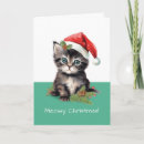 Search for cats wearing hats christmas cards Animal