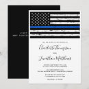 Search for law wedding invitations Thin blue line