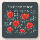 Search for red text coasters Trendy