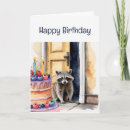 Search for funny raccoon birthday cards Animal
