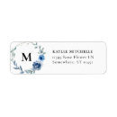 Search for floral initial return address labels Rustic