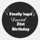 Search for elegant 21st birthday stickers Minimalist