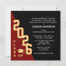 Search for red and blue graduation invitations Gold