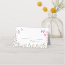 Search for butterflies place cards Wildflowers