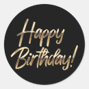 Search for happy birthday seals stickers Black