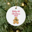 Search for gingerbread christmas tree decorations Baby's first christmas